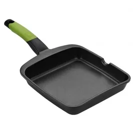 Bra Grill 28 cm sin rayas Prior Verde Aluminio Fundido A121459